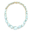 Aquamarine Contour Necklace 18k handmade fine jewelry