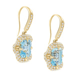 Aquamarine & Diamond Aurora Earrings