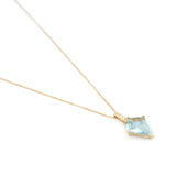 Aquamarine & Diamond Contour Kite Necklace 18k handmade fine jewelry 2