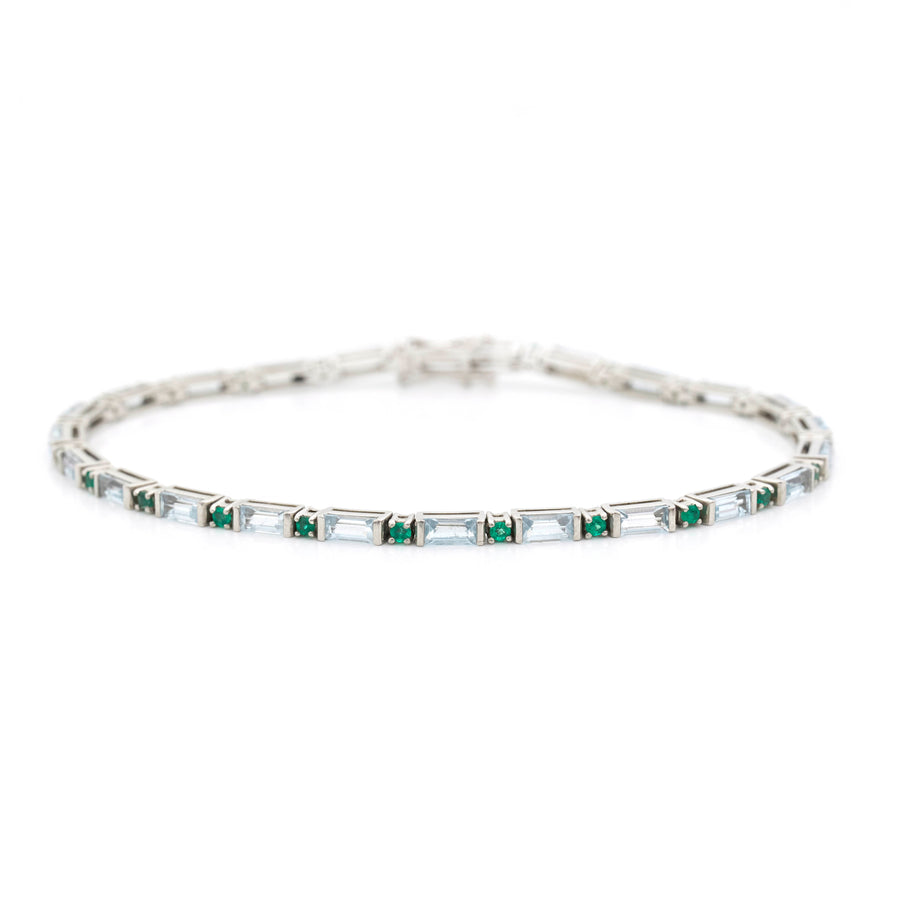 Aquamarine & Emerald Spring Bracelet