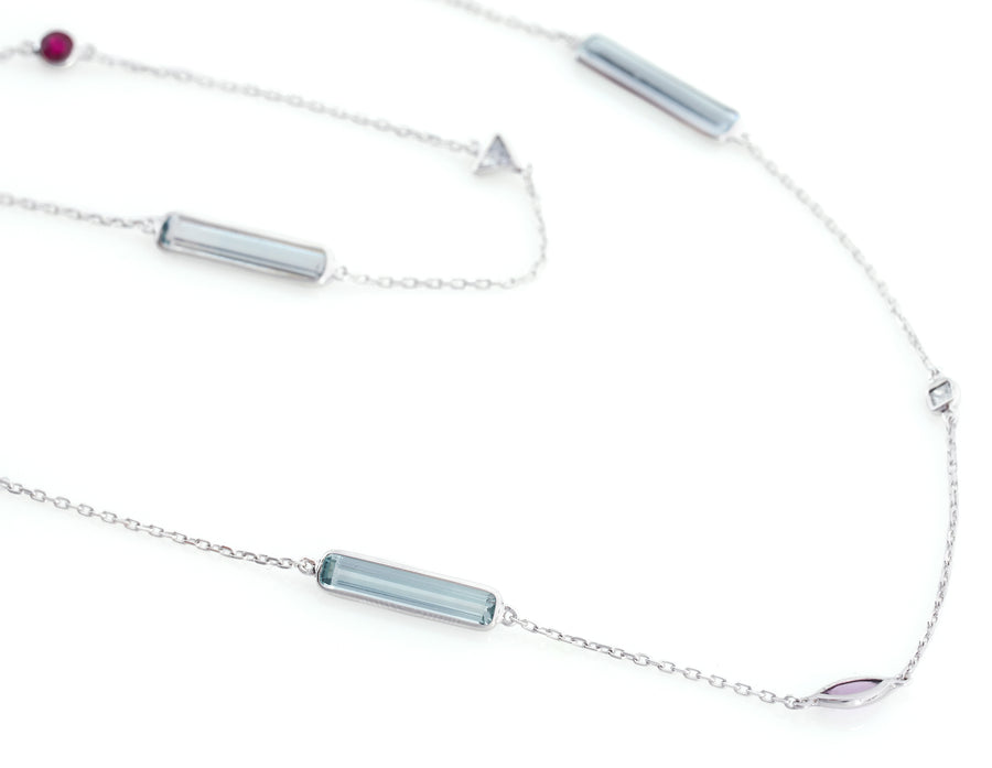 Aquamarine Icicles Necklace