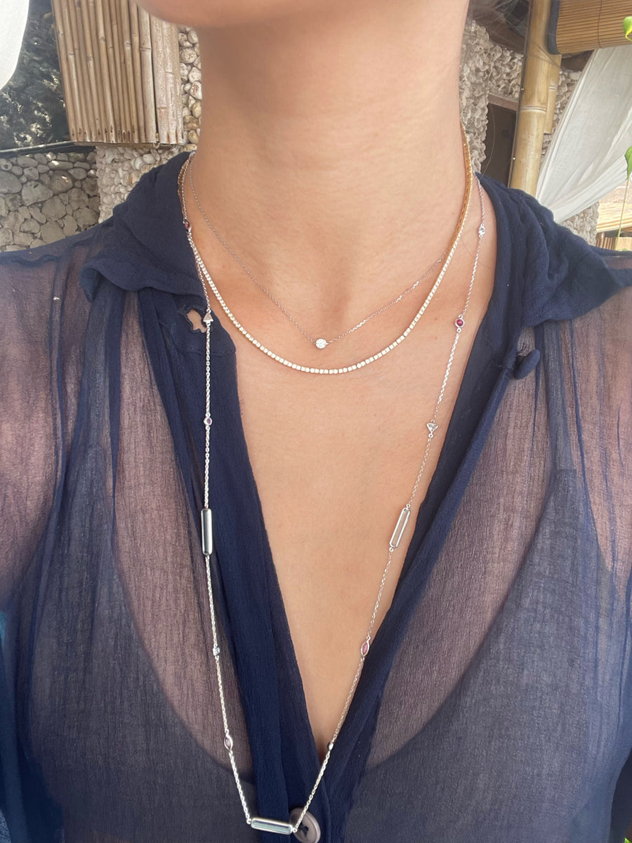 Aquamarine Icicles Necklace