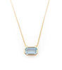 Aquamarine Nouveau Necklace 18k handmade fine jewelry