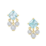 Aquamarine & Pearl Nymph Earrings