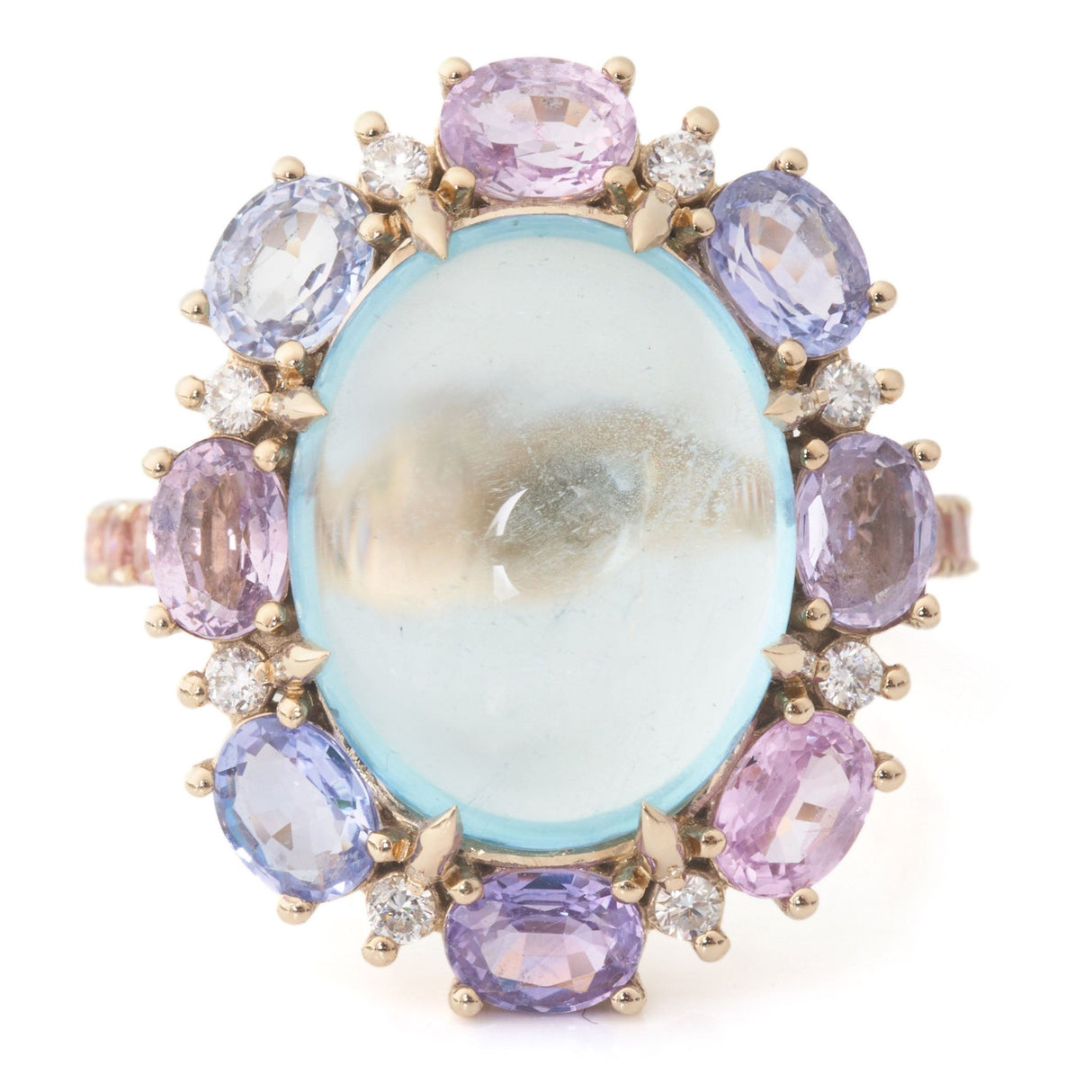 Aquamarine Spinel & Diamond Anastasia Ring
