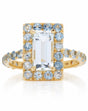 Aquamarine Tonal Deco Candy Ring 18kg old stackable ring
