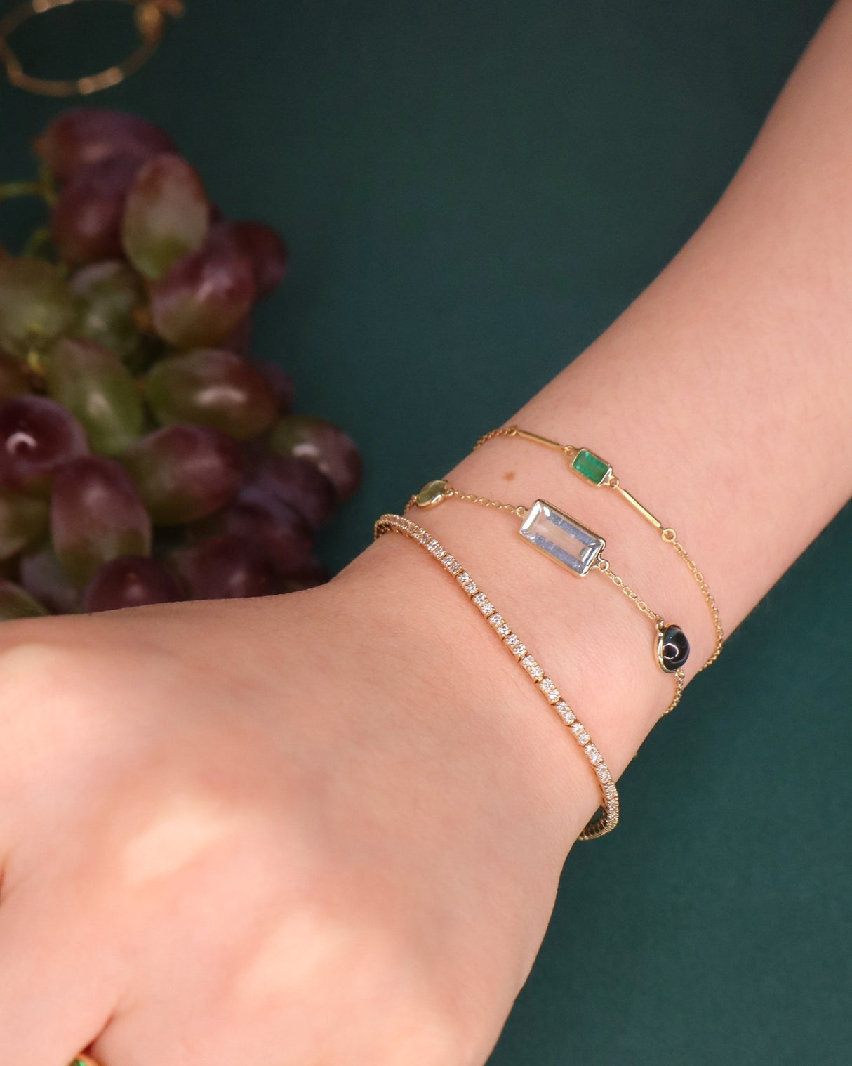 Aquamarine Indicolite & Canary Tourmaline Candy Bracelet