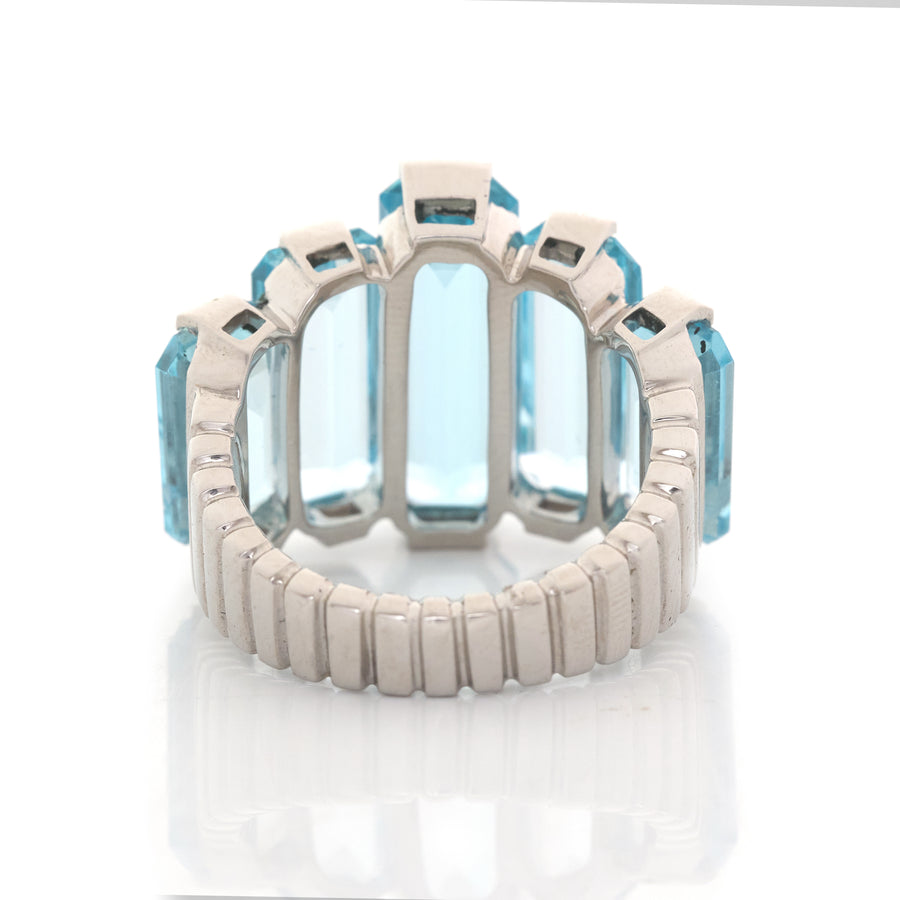 Aquamarine Rhythm Ring