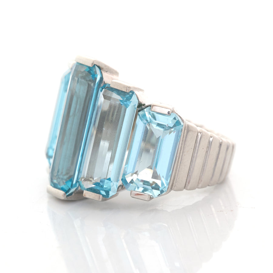 Aquamarine Rhythm Ring