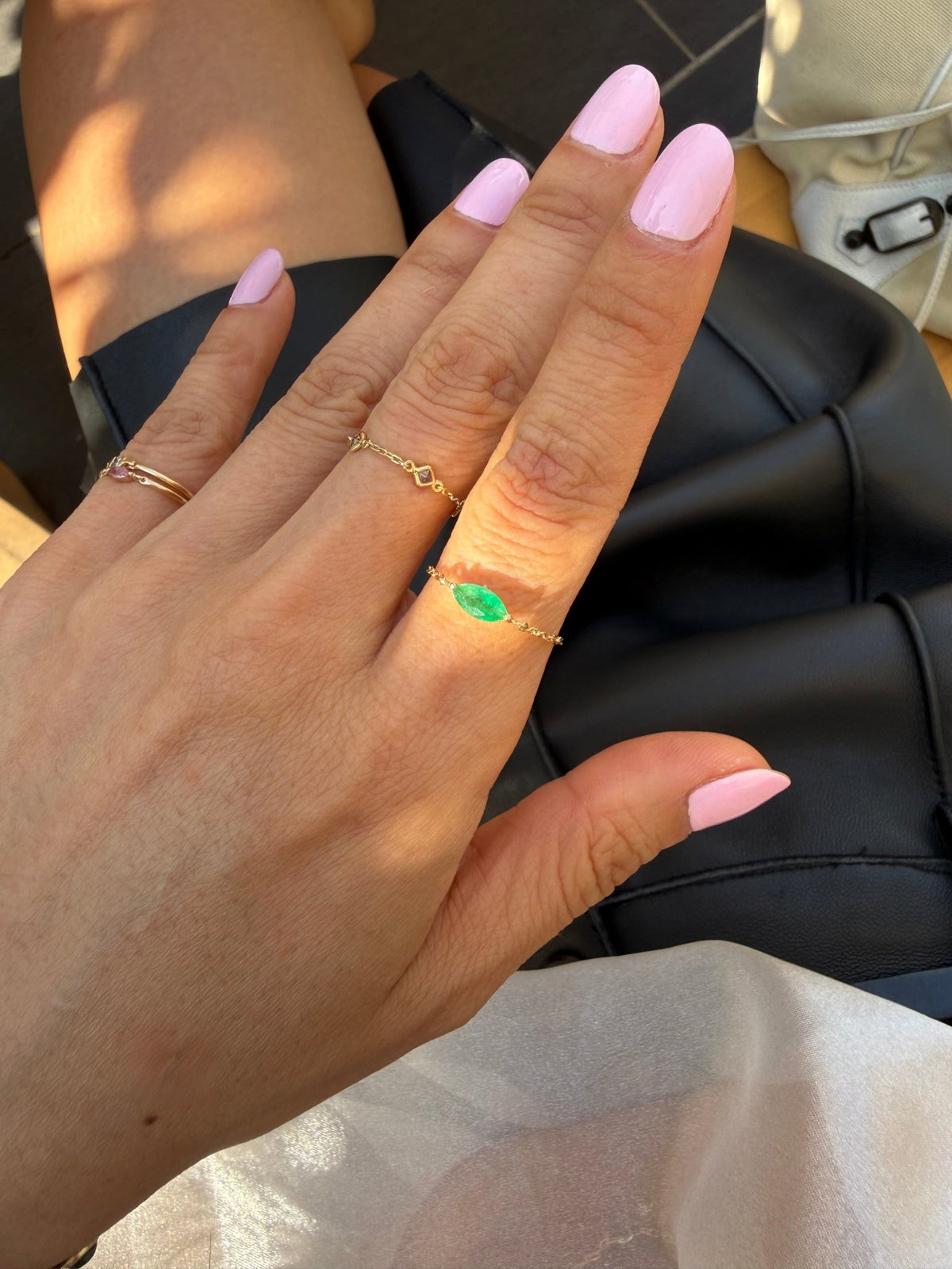 Emerald Marquise Supreme Chain Ring