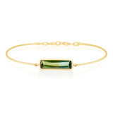 Bi-color watermelon tourmaline bangle