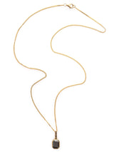 Black Diamond Protection Bar Pendant Necklace 18k handmade fine jewelry 2