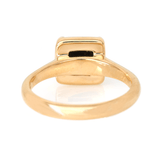 Black Diamond Pyramid Ring 18k gold engagement ring back view