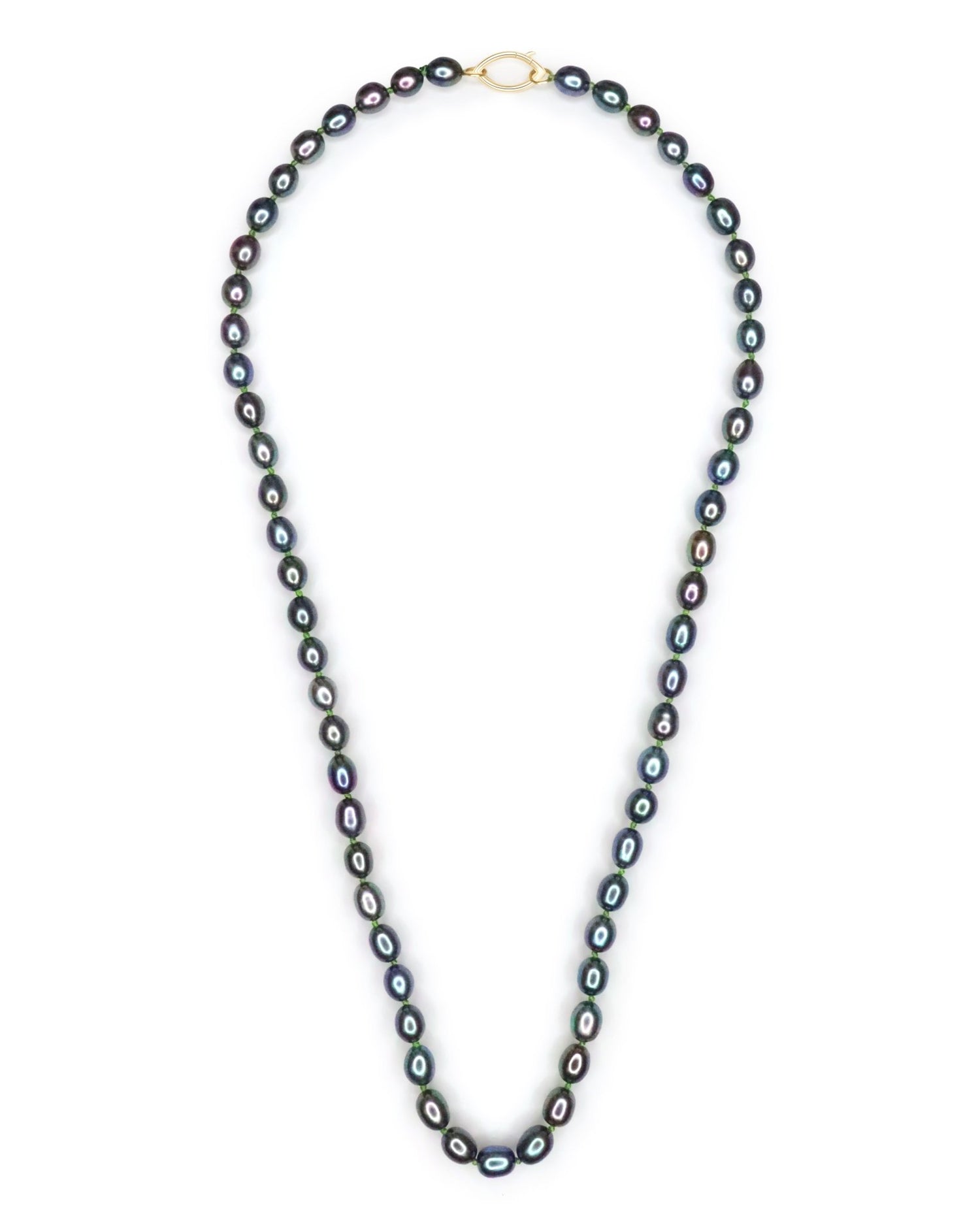 Black Pearl With Fisheye Closure Necklace handmade fine jewelry