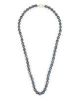 Black Pearl With Fisheye Closure Necklace handmade fine jewelry