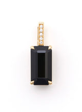 Black Tourmaline And Diamond Protection Bar Pendant Necklace 18k handmade fine jewelry 2