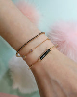 Black Tourmaline Protection Bar Bangle