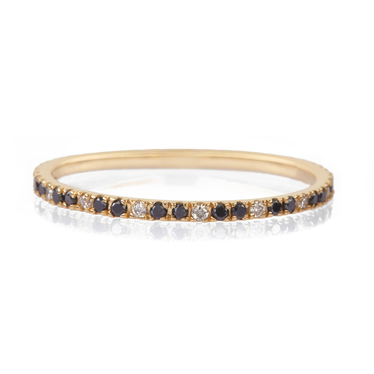 Black & White Diamond Infinite Ring