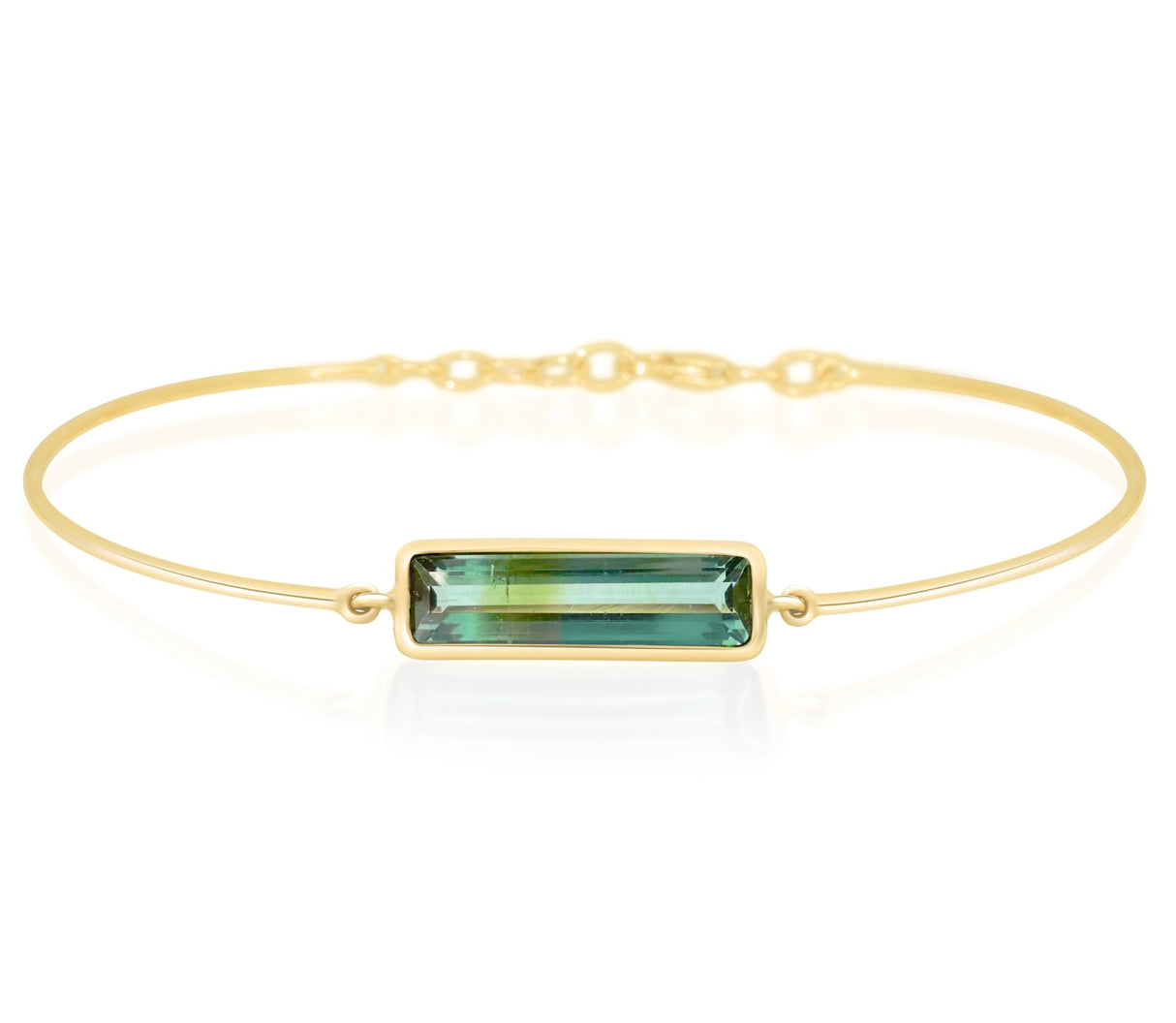 Blue-Green_Lagoon_Tourmaline_Bar_Bangle_18K_Stackable_design 1