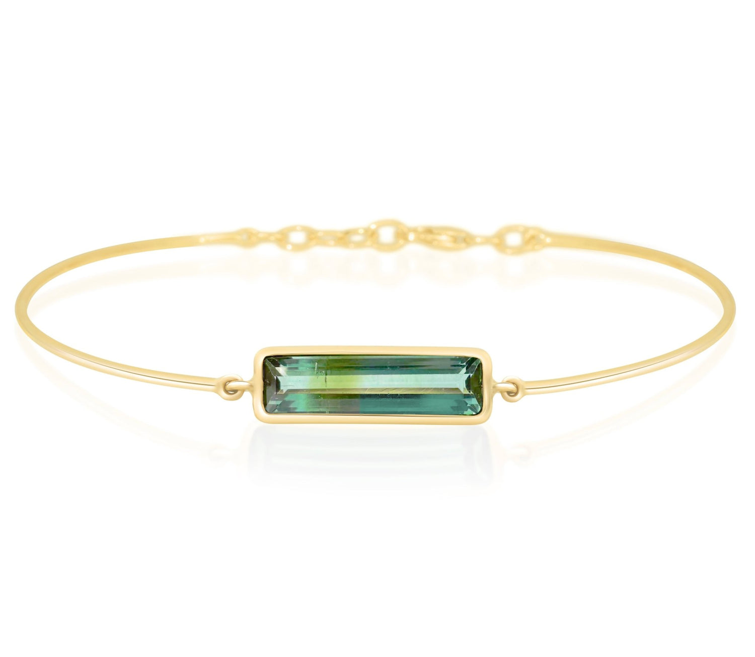 Blue-Green_Lagoon_Tourmaline_Bar_Bangle_18K_Stackable_design 1