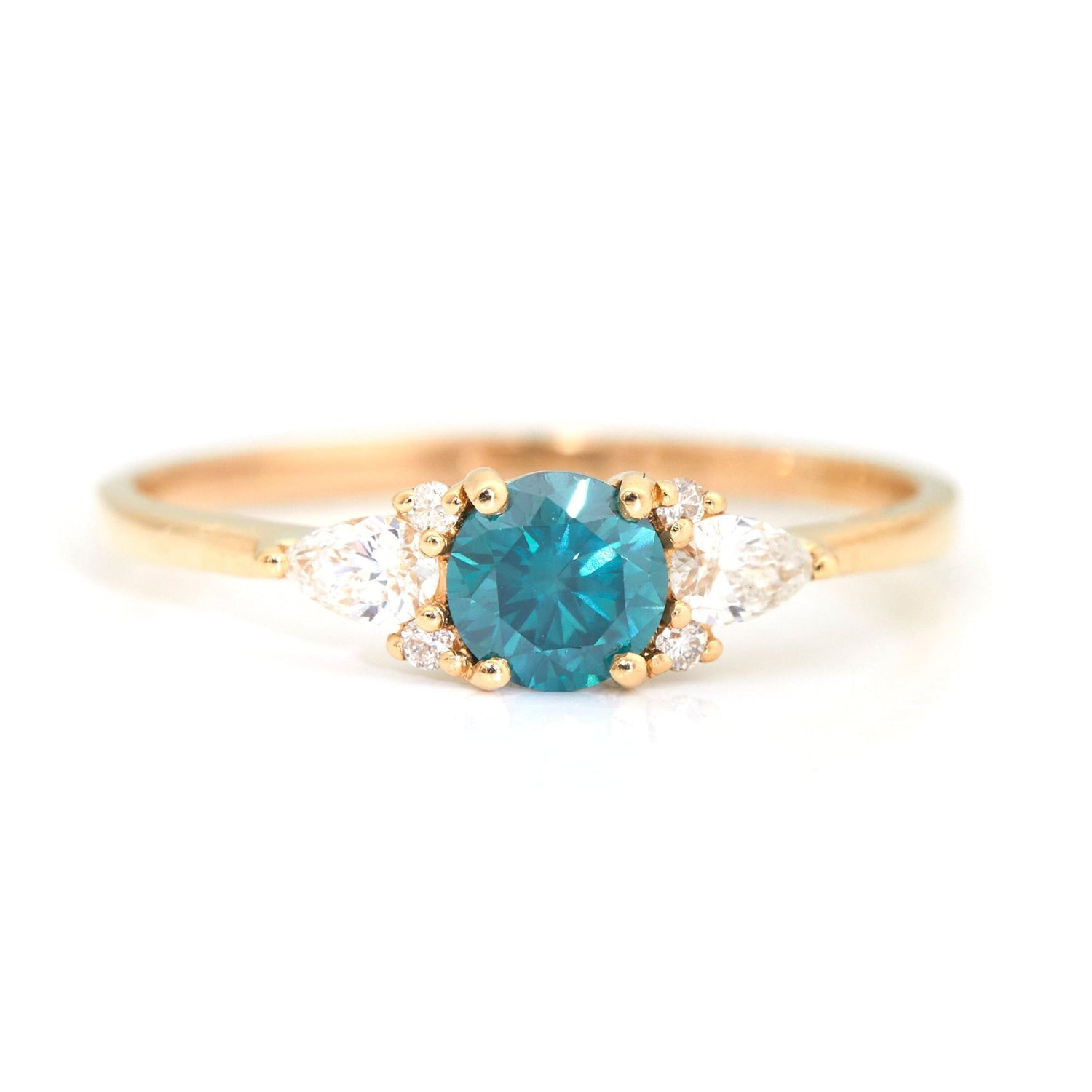 Blue Diamond Ever Lasting Ring 18k gold Stackable ring