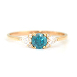 Blue Diamond Ever Lasting Ring 18k gold Stackable ring