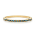 Blue Diamond Micro Pave Infinite Ring 18k gold stackable ring
