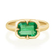 Brazilian Emerald Compass Ring 18K engagement ring