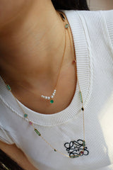 Tourmaline Cabochon Candy Necklace