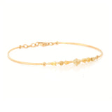 Canary & Orange Diamond Bangle 18k gold Stackable design side view