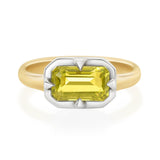 Canary Tourmaline Compass Ring 18K engagement ring