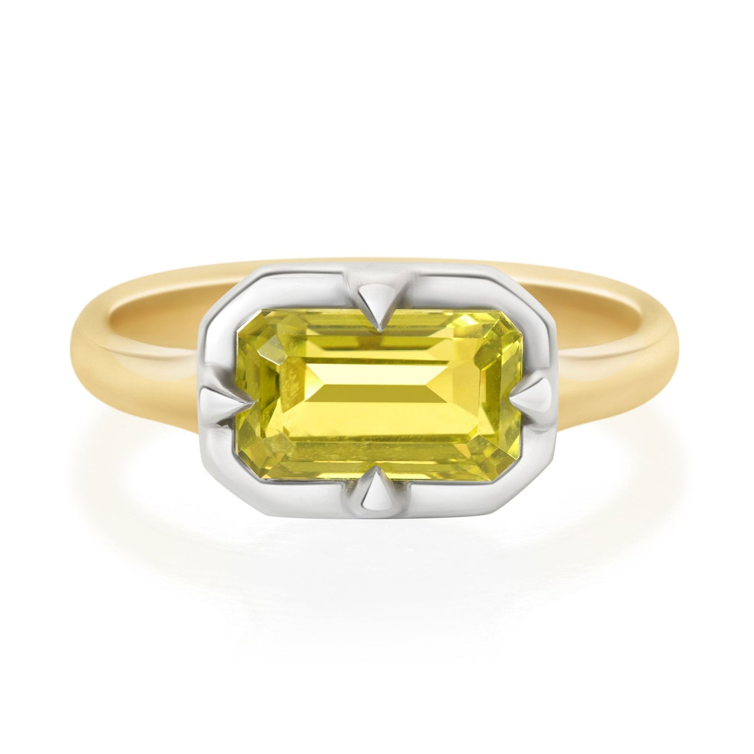 Canary Tourmaline Compass Ring
