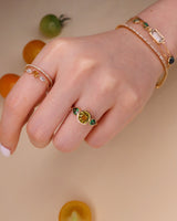 Canary_Tourmaline_Tsavorite_Ring_18K_gold_engagement_ring_on_model_3