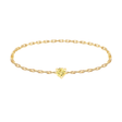Canary Yellow Diamond Chain Ring 14k gold Stackable ring