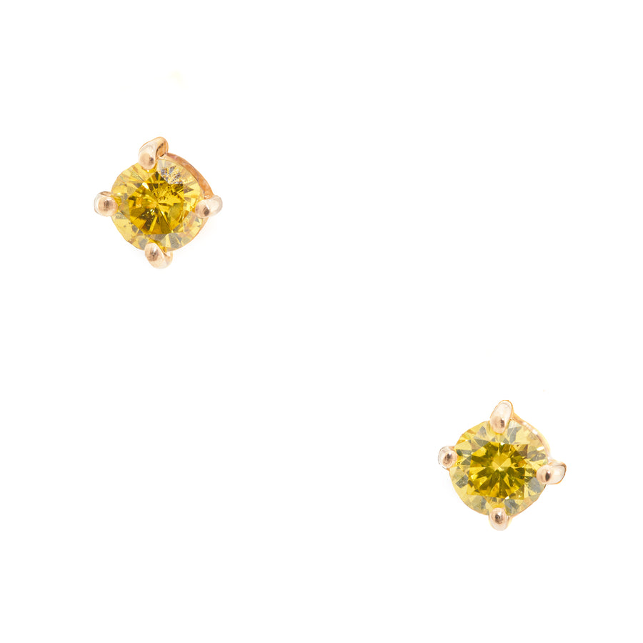 Canary Yellow Diamond Studs
