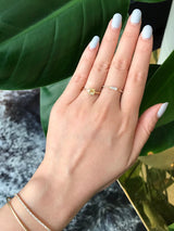 Canary Yellow Diamond Supreme Ring 18k gold engagement ring on model 2