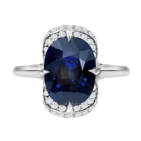 Ceylon Color Change Sapphire Aurora Ring platinum engagement ring