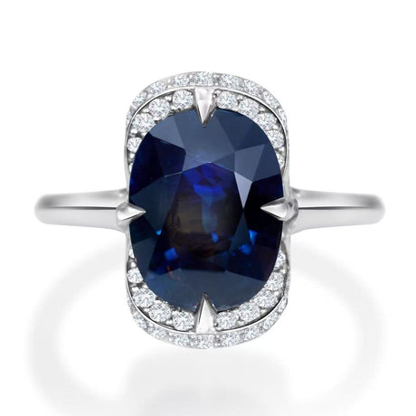 Ceylon Color Change Sapphire Aurora Ring platinum engagement ring