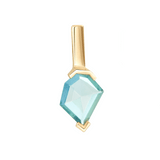 Ceylon Green Sapphire Contour Bar Earring