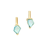 Ceylon Green Sapphire Contour Bar Earring 3