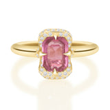 Deco Pink Sapphire Aurora Ring
