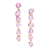 Ceylon Pink Sapphire Contour Earrings