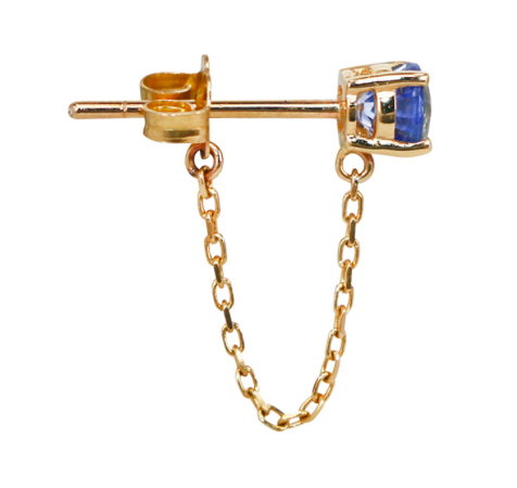 Ceylon Sapphire chain earrings