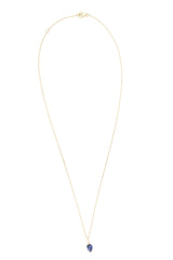 Ceylon Sapphire & Diamond Arrow Necklace 18k handmade fine jewelry 3