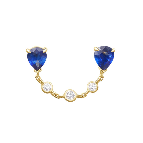 Ceylon_Sapphire_Diamond_Chain_Earring_18K_gold_handmade_fine_jewelry