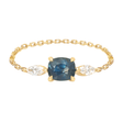 Ceylon Sapphire & Diamond Dream Weaver Chain Ring 18k gold Stackable ring