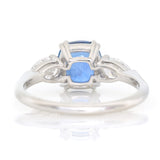 Ceylon Sapphire & Diamond Eternal Ring 18k gold engagement ring back view