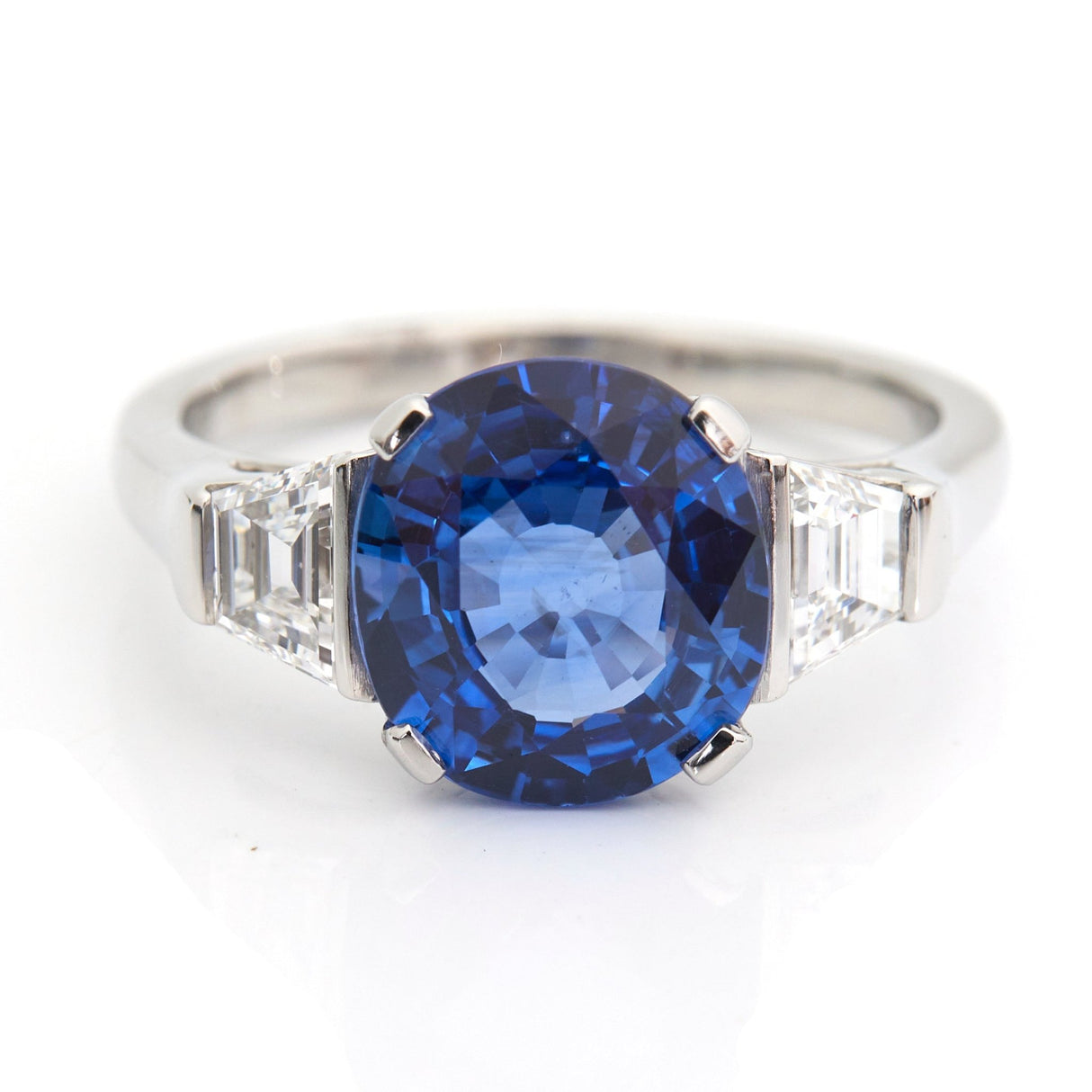Ceylon Sapphire & Diamond Ever After Ring PT900 engagement ring 