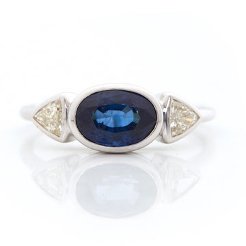 Ceylon Sapphire & Diamond ever after Ring