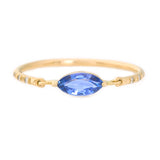 Ceylon Sapphire Marquise Petite Circle Diamond Ring 14k gold stackable ring